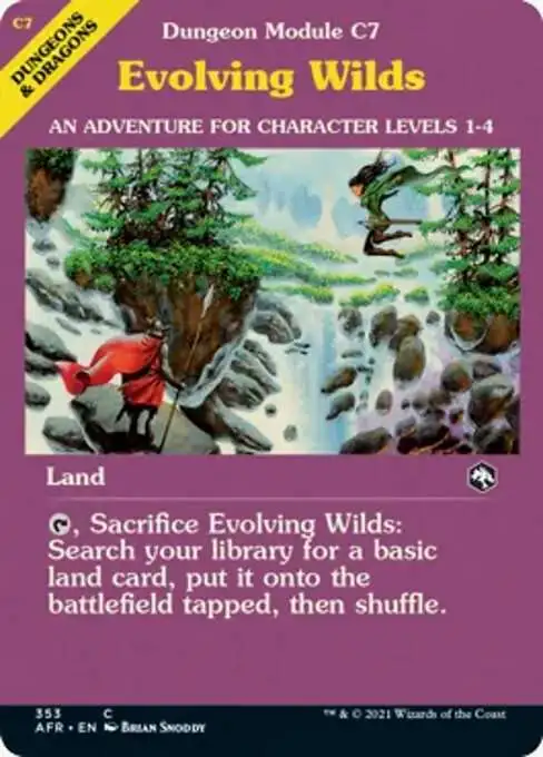 MtG Trading Card Game Adventures in the Forgotten Realms Common Evolving Wilds #353 [Showcase]