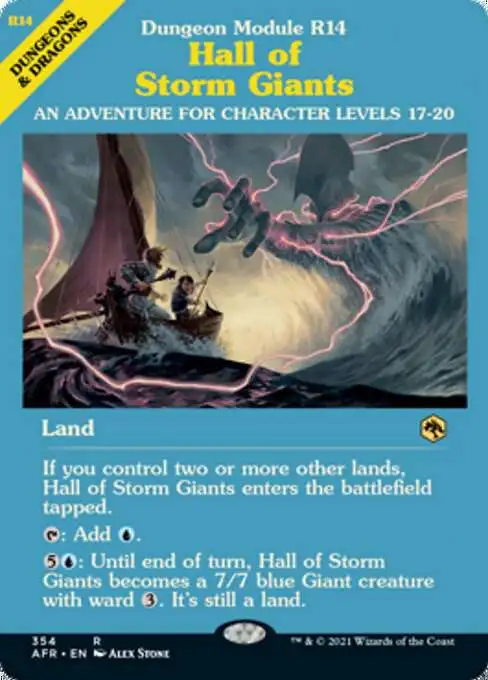 Magic The Gathering Trading Card Game Adventures in the Forgotten Realms  Single Card Rare Hall of Storm Giants 354 Showcase - ToyWiz