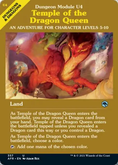 MtG Trading Card Game Adventures in the Forgotten Realms Uncommon Temple of the Dragon Queen #357 [Showcase]