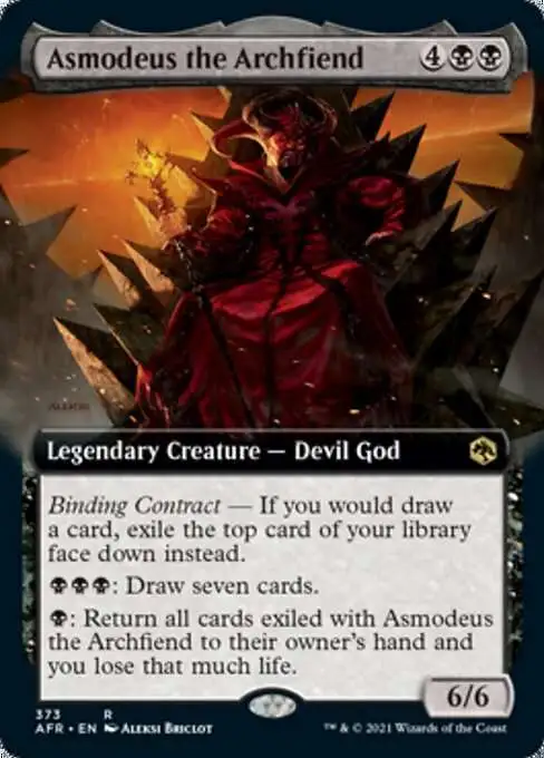 MtG Trading Card Game Adventures in the Forgotten Realms Rare Asmodeus the Archfiend #373 [Extended Art]