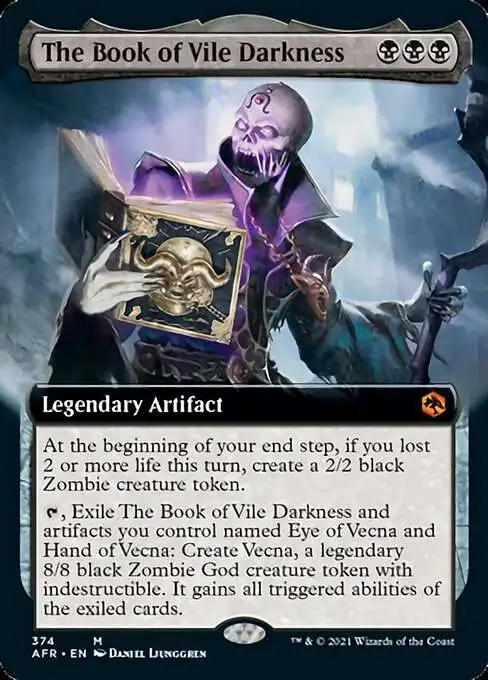 MtG Trading Card Game Adventures in the Forgotten Realms Mythic Rare The  Book of Vile Darkness #374 [Extended Art]