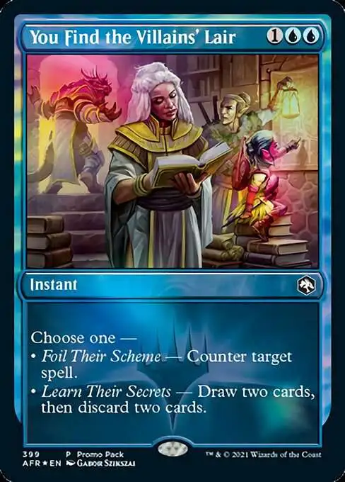 MtG Trading Card Game Adventures in the Forgotten Realms Common You Find the Villains' Lair #399 [Promo FOIL]