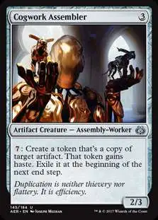 MtG Trading Card Game Aether Revolt Uncommon Cogwork Assembler #145