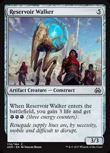 MtG Trading Card Game Aether Revolt Common Reservoir Walker #174