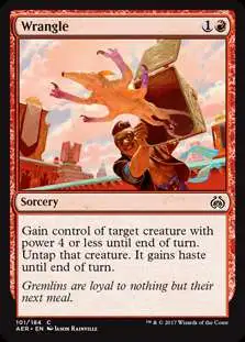 Magic The Gathering Trading Card Game Aether Revolt Single Card Common  Wrangle 101 - ToyWiz