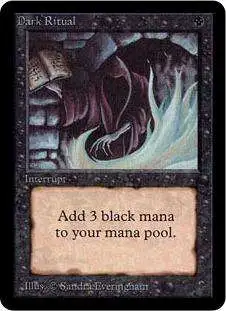MtG Alpha Common Dark Ritual [Lightly Played]
