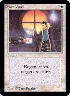 MtG Alpha Common Death Ward [Lightly Played]