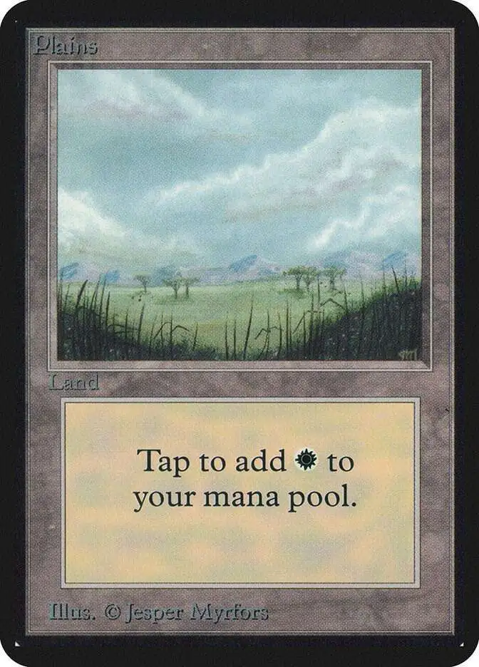 MtG Alpha Land Plains [RANDOM Artwork] [Heavily Played]