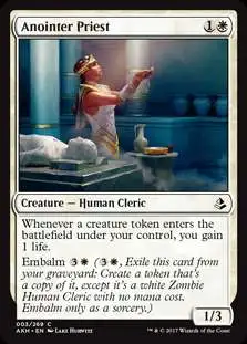 MtG Trading Card Game Amonkhet Common Foil Anointer Priest #3