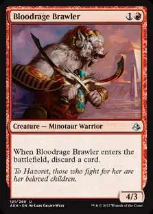 MtG Trading Card Game Amonkhet Uncommon Foil Bloodrage Brawler #121