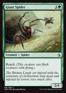 MtG Trading Card Game Amonkhet Common Giant Spider #166