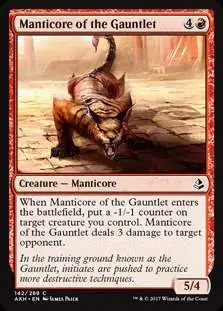 MtG Trading Card Game Amonkhet Common Manticore of the Gauntlet #142
