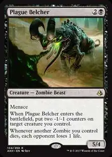 MtG Trading Card Game Amonkhet Rare Plague Belcher #104