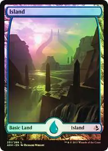 MtG Trading Card Game Amonkhet Land Island #251 [Full-Art]