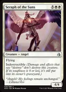 MtG Trading Card Game Amonkhet Uncommon Seraph of the Suns #28