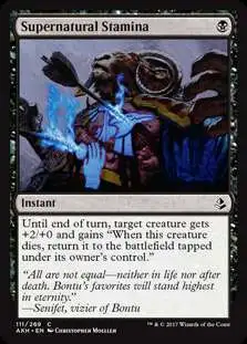 MtG Trading Card Game Amonkhet Common Foil Supernatural Stamina #111