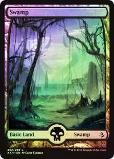 MtG Trading Card Game Amonkhet Land Swamp #252 [Art Foil]