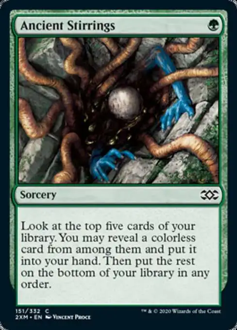 MtG Double Masters Common Foil Ancient Stirrings #151
