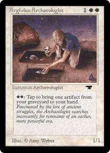 MtG Antiquities Rare Argivian Archaeologist [Moderately Played]