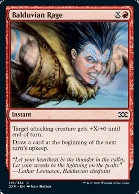 MtG Double Masters Common Foil Balduvian Rage #115