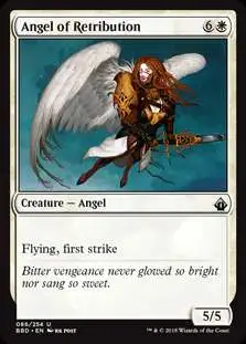 MtG Trading Card Game Battlebond Uncommon Angel of Retribution #86