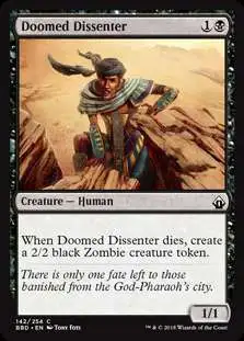 MtG Trading Card Game Battlebond Common Doomed Dissenter #142