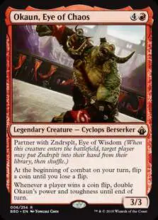 MtG Trading Card Game Battlebond Rare Okaun, Eye of Chaos #6