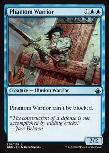 MtG Trading Card Game Battlebond Uncommon Foil Phantom Warrior #129