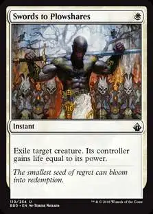 MtG Trading Card Game Battlebond Uncommon Swords to Plowshares #110