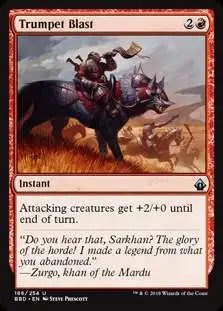 MtG Trading Card Game Battlebond Uncommon Trumpet Blast #186