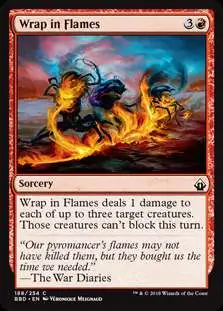 MtG Trading Card Game Battlebond Common Wrap in Flames #188