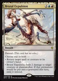 MtG Trading Card Game Battle for Zendikar Rare Brutal Expulsion #200