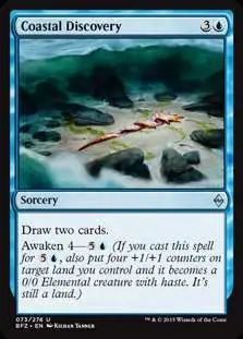 MtG Trading Card Game Battle for Zendikar Uncommon Coastal Discovery #73