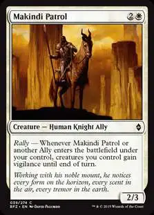 MtG Trading Card Game Battle for Zendikar Common Makindi Patrol #39