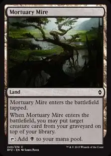 MtG Trading Card Game Battle for Zendikar Common Foil Mortuary Mire #240