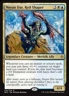 MtG Trading Card Game Battle for Zendikar Rare Noyan Dar, Roil Shaper #216