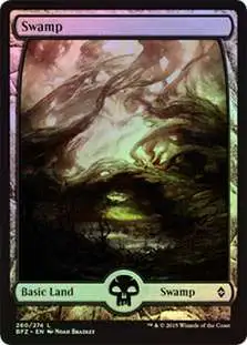 MtG Trading Card Game Battle for Zendikar Land Swamp #260 [Full-Art, Foil #260]