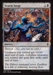 Magic The Gathering Trading Card Game Battle for Zendikar Single Card  Common Swarm Surge 100 - ToyWiz