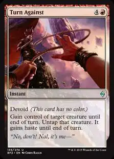 Magic The Gathering Trading Card Game Battle for Zendikar Single Card  Uncommon Turn Against 135 - ToyWiz
