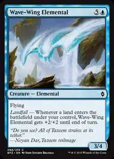 MtG Trading Card Game Battle for Zendikar Common Foil Wave-Wing Elemental #88
