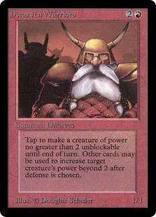 MtG Beta Common Dwarven Warriors [Heavily Played]