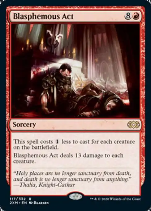 MtG Double Masters Rare Foil Blasphemous Act #117