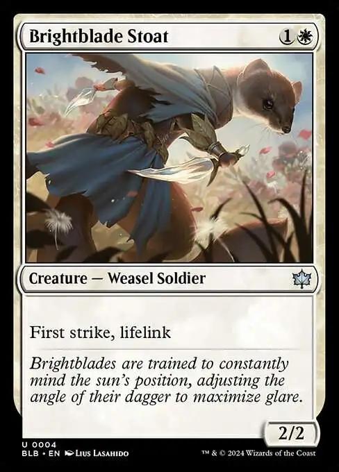 MtG Bloomburrow Uncommon Brightblade Stoat #4
