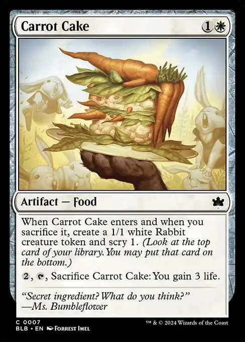 MtG Bloomburrow Common FOIL Carrot Cake #7