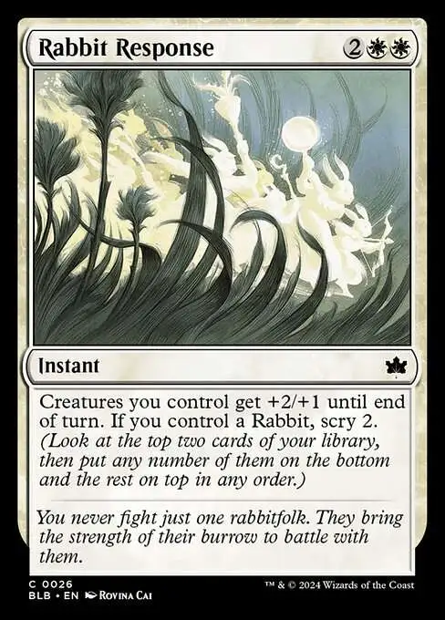 MtG Bloomburrow Common Rabbit Response #26