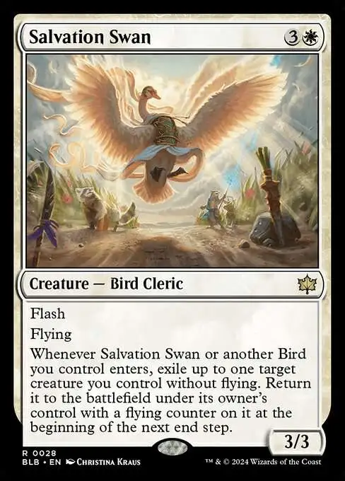 MtG Bloomburrow Rare Salvation Swan #28