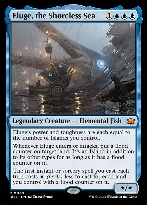 MtG Bloomburrow Mythic Rare Eluge, the Shoreless Sea #49