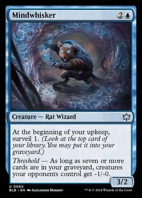 MtG Bloomburrow Uncommon Mindwhisker #60