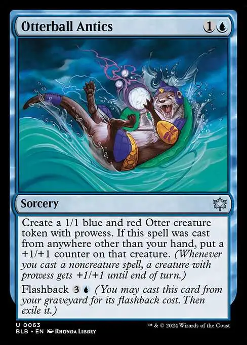 MtG Bloomburrow Uncommon Otterball Antics #63 MtG Bloomburrow Uncommon Otterball Antics #63