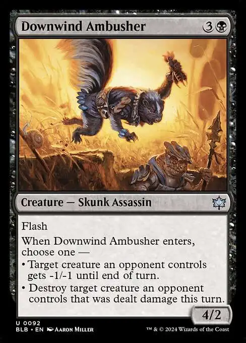 MtG Bloomburrow Uncommon Downwind Ambusher #92